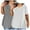 White, variant on HAiming 2PC Womens Plus Size V Neck T Shirts Solid Color Short Sleeve Summer Tops Dressy Casual Loose Blouses