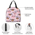 thumbnail image 5 of Lsque Pink Butterfly Daisy Pattern Lunch Bag Women/Men Insulated Lunch Box,Small Leakproof Cooler Food Lunch Containers Reusable High Capacity Lunch Tote Bags, 5 of 6