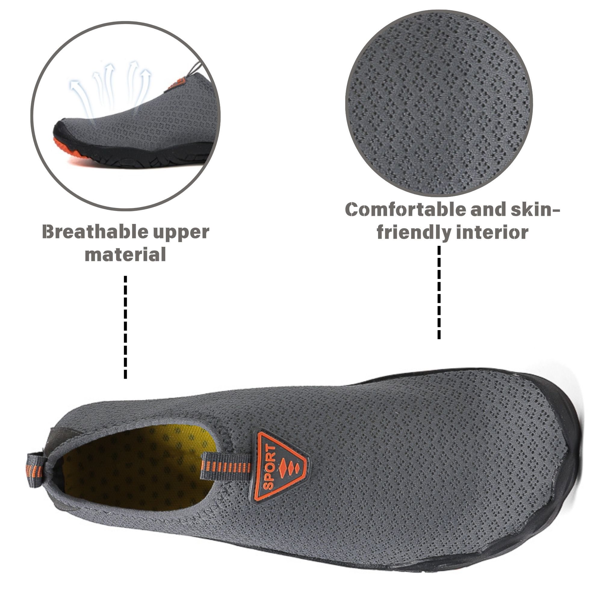 BERANMEY Water Shoes for Women Men Quick-Dry Barefoot Skin Fit Swim Shoes Lightweight Non Slip Hiking Shoes for Swimming Beach Walking Surfing Yoga