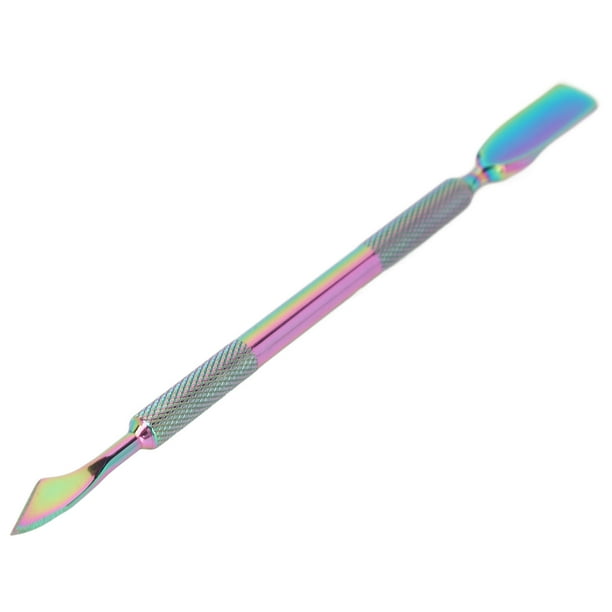 Empujador De Cutículas, Empujador Removedor De Cutículas De Manicura, Herramienta De Manicura Biselada De Acero Inoxidable, Tamaño Grande Para Salón Para Principiantes Para