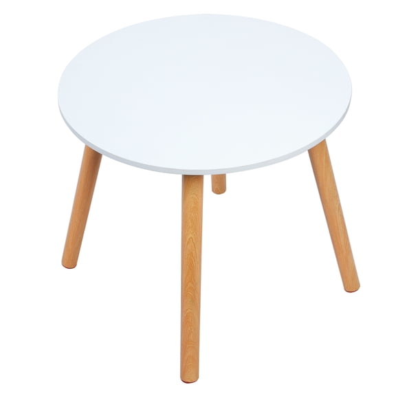 Dapmiu 23.6 Inch Round Dining Table for Small Spaces, Minimalist White Kitchen Table for 2-3 People with Easy-Clean Surface