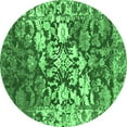 thumbnail image 1 of Ahgly Company Indoor Round Abstract Emerald Green Contemporary Area Rugs, 8' Round, 1 of 4