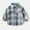 C-Blue498, variant on JIAYUE Blouses Tops for Boys Girls Plaid Print Long Sleeve Collared Shirt For Kids Versatile Apparel