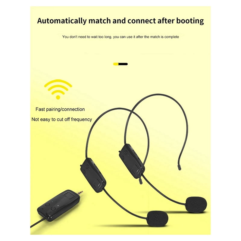 2.4G -Mounted Wireless Lavalier Microphone Set Transmitter with Receiver for Amplifier Voice Speaker Teaching Tour