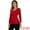 Red, variant on Long Sleeve Scoop Neck Peplum Top S Dark Blue