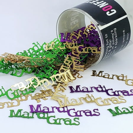Confetti Word MARDI GRAS Gold,Green,Purple - Half Pound (8 oz) - CCL7711