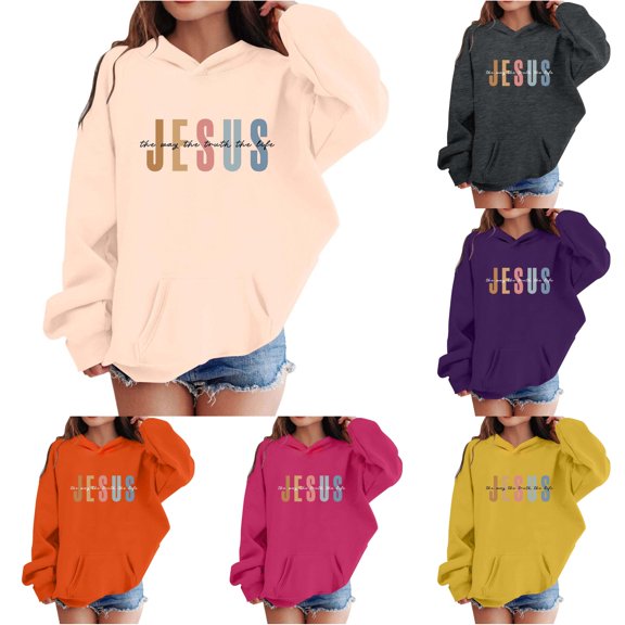 Vividxx Hoodies For Girls Casual Long Sleeve Hooded Sweatshirt Letter Print Kids Cute Pullovers Top Fashion Clothing 2-3 Years