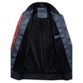 thumbnail image 3 of Men's Faux Leather Jacket Casual Baseball Stand Collar Slim Fit Coat, 3 of 5
