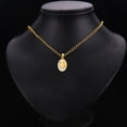 thumbnail image 4 of 14K 3C Gold Diamond cut Baptism Stamp Religious Pendant | Tri Color Gold Charm Pendant for Necklace Chain | Gift for Men Women | 21 x 14 MM | 1.4 grams, 4 of 9