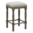 thumbnail image 4 of Carolina Classics Brittany Deluxe 26" Wood Stool in Walnut Brown (Set of 2), 4 of 6