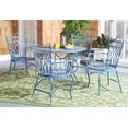 thumbnail image 2 of SAFAVIEH Thessaly Outdoor Patio 5 Piece Dining Set, Antique Blue, 2 of 8