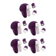 thumbnail image 2 of Sonducket Sombrero para niños pequeños No se ensucia fácilmente Manoplas de doble capa Diseño aerodinámico Ajuste perfecto Guantes de Púrpura 5Conjunto, 2 of 6