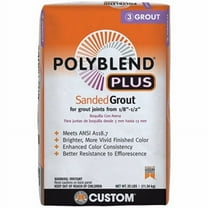 Custom Polyblend Plus PBPG16525 Sanded Grout, Delorean Gray, 25 lb Bag
