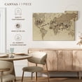 thumbnail image 4 of Elephant Stock The World Is Your Oyster Map Wall Art - Horizontal Canvas Wall Art - Living Room Wall Decor - Map Canvas - Brown And Gray Decor - 12" x 8", 4 of 6