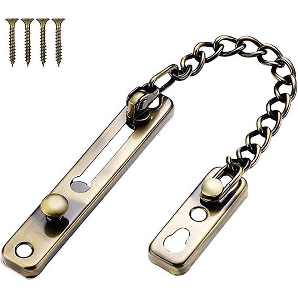 Cadena de puerta de seguridad Cerradura de puerta interior Cerradura de cadena de puerta de acero inoxidable Pestillo de puerta Cadena protectora Cerradura de puerta antirrobo Cerradura de c