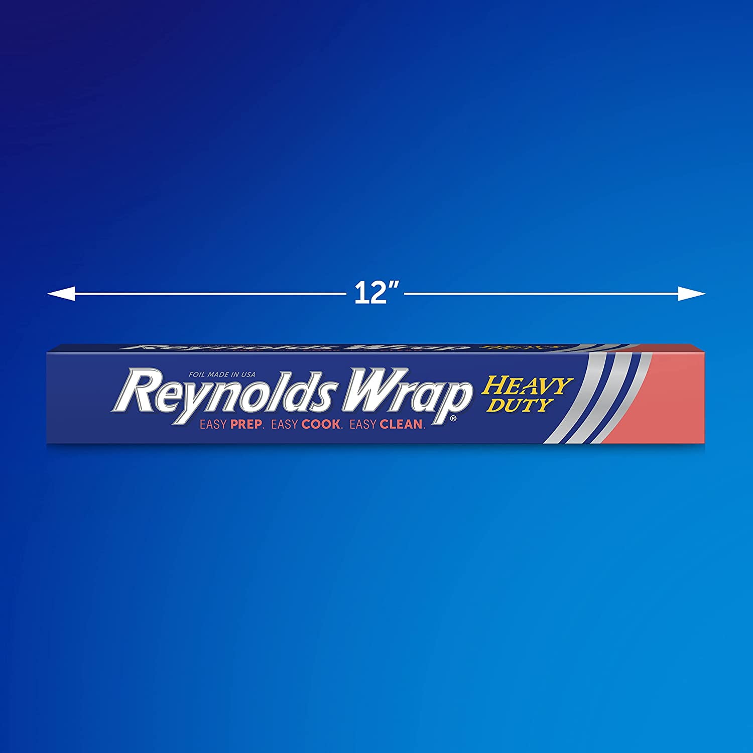 Wrap Heavy Duty Aluminum Foil Roll, Thick Heavy Duty Foil for Added Strength and Durability, Secure Easy Open and Close Tab, 12 Inches Wide, 130 Sq. Ft.