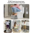 thumbnail image 3 of MR.SIGA Toilet Stool Squat Adult, Bathroom Stool Heavy Duty, Anti Slip Toilet Step for Bathroom, Toddler Step Stool for Kids, Light Gray & Dark Gray, 3 of 6