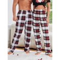 thumbnail image 2 of Men Plaid Print PJ Pants, 2 of 4
