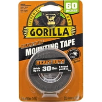 Gorilla Heavy Duty Double Sided Mounting Tape, 1" x 60", Black, (Pack of 1)