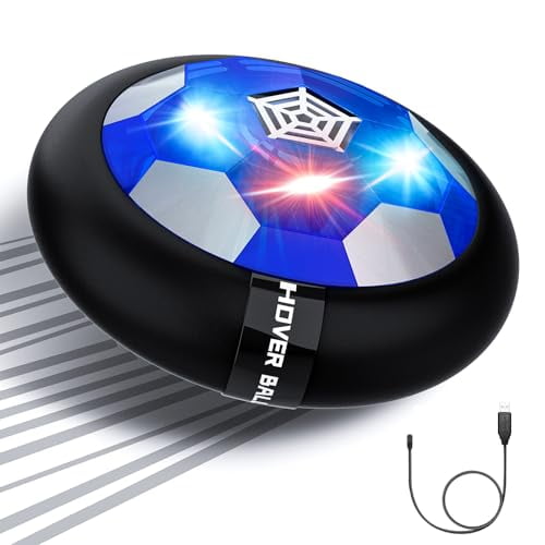Kids Toys Hover Soccer Ball Rechargeable,Stocking Stuffers for Kids Indoor Games with Flashing Light for Christmas Halloween Birthday for Boys Girls Toddlers 3 -10 Years Old