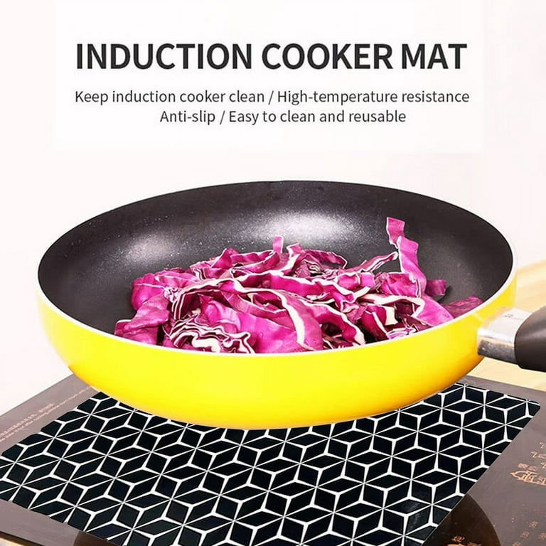 Cuteam Cooktop Mat,Induction Cooktop Mat High-Temperature Resistant Fireproof Waterproof Protection Induction Cooktop Protector Mat Kitchen