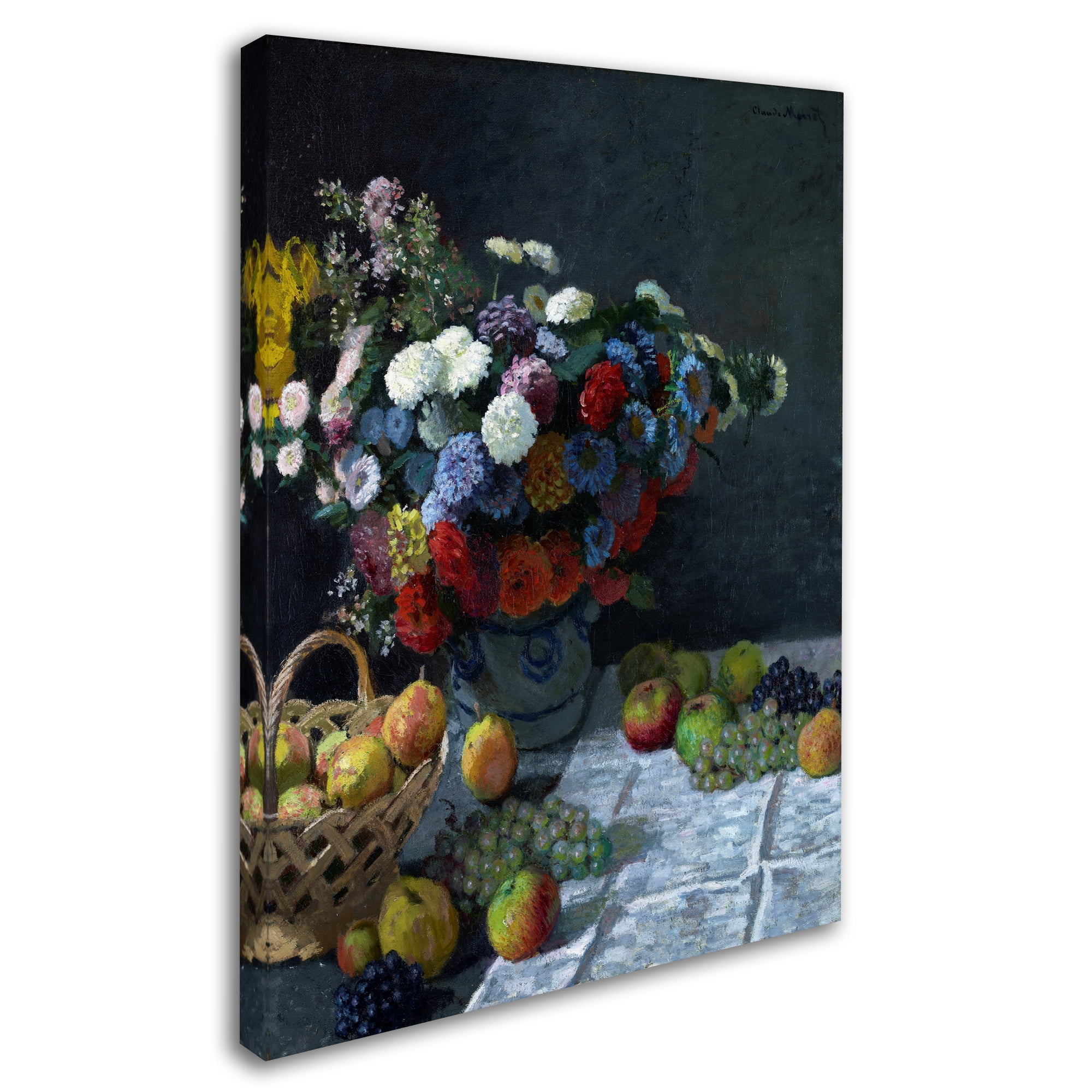 Trademark Fine Art 'Still Life With Flowers And Fruit' Canvas Art by Monet