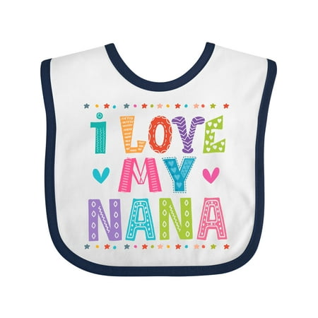 

Inktastic I Love My Nana Grandkids Gift Baby Girl Bib