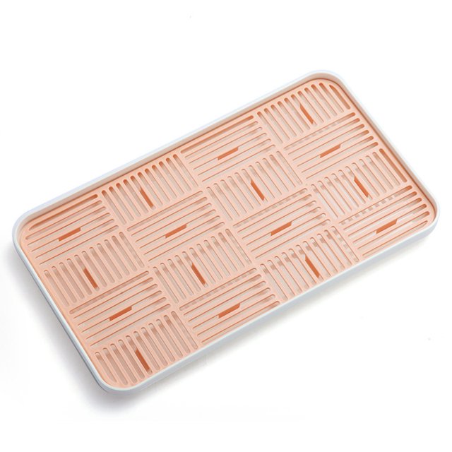 VALINK Draining Plate Household Rectangular Dish Plate Net Red Dinner Plate Tea Cup Tray Portable