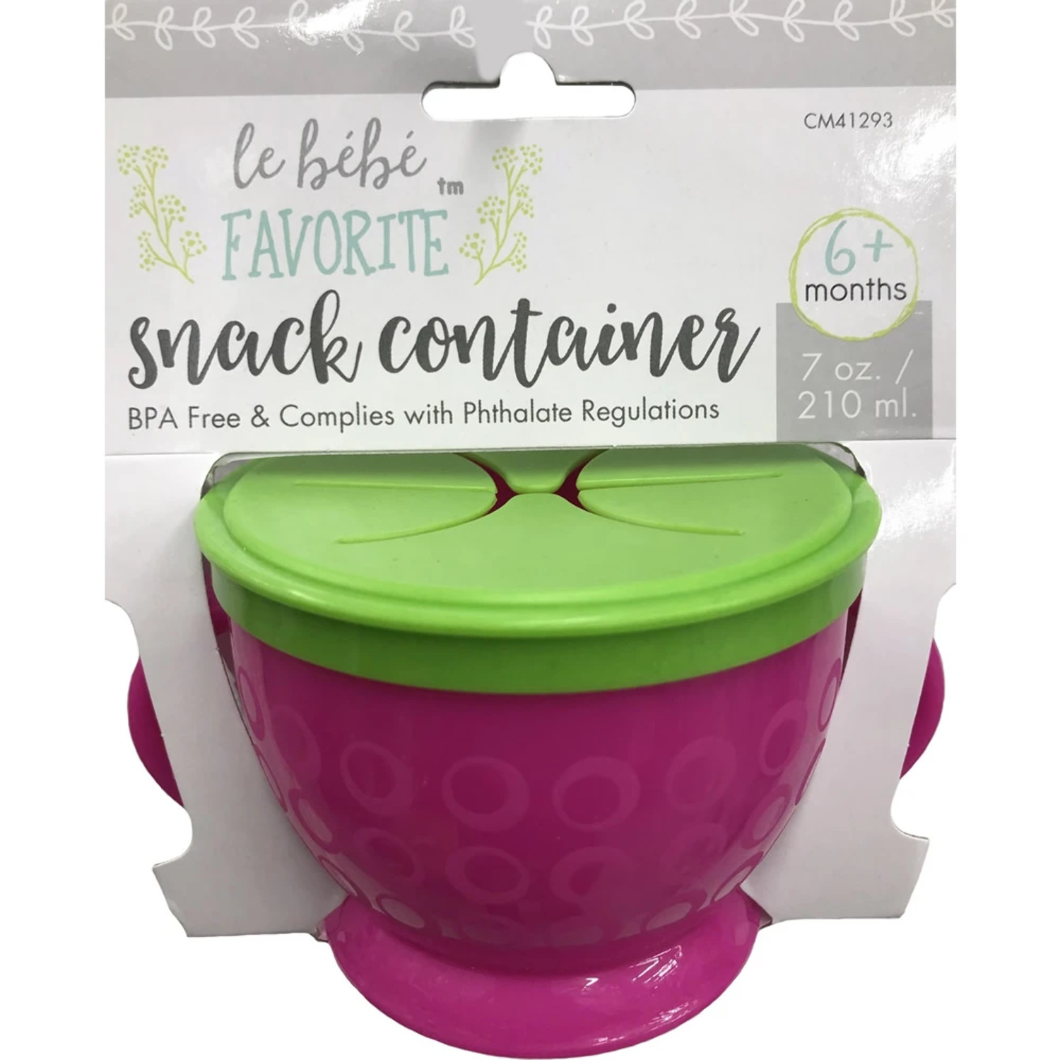 Le Bebe Favorite Snack Container In Pink Walmart Com Walmart Com