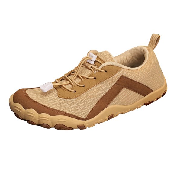 XIMIN Men's Five Toe Hiking Shoes - Non Slip Outdoor Water Shoes for Trekking, Fitness, Trail Walking and Climbing (Khaki, 8)