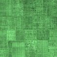 thumbnail image 1 of Ahgly Company Indoor Square Patchwork Emerald Green Transitional Area Rugs, 7' Square, 1 of 4