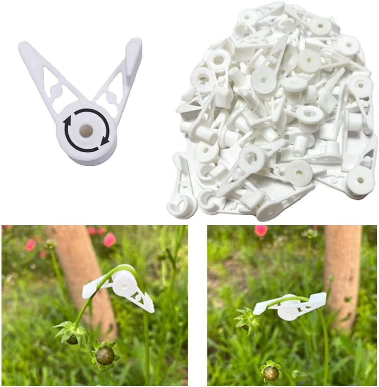 Miuezuth Gartenclips 48 Stück – Pflanzenclips Zur Stütze Von Tomaten, Ranken & Blumen (groß, 6,5x4,7 Cm)