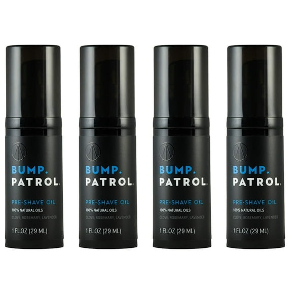 Bump Patrol Pre-Shave Oil for Men - Smooth Shave, Softer Skin - Pack of 4