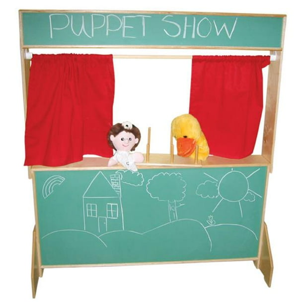 Wood Designs 21650 Deluxe Puppet Theater With Chalkboard Walmart