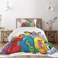 thumbnail image 3 of Ambesonne Zoo Quilted Bedspread Set 2 Pcs, Zoo Sign Various Mascots, Twin Size, Multicolor, 3 of 6