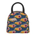 thumbnail image 1 of Gaeub Burning Rugby Balls Lunch Bag Water-Resistant, Leakproof, Durable, with Spacious Main Compartment and Front Pocket, for School, Work, Picnic, Outdoor Use-One Size, 1 of 6