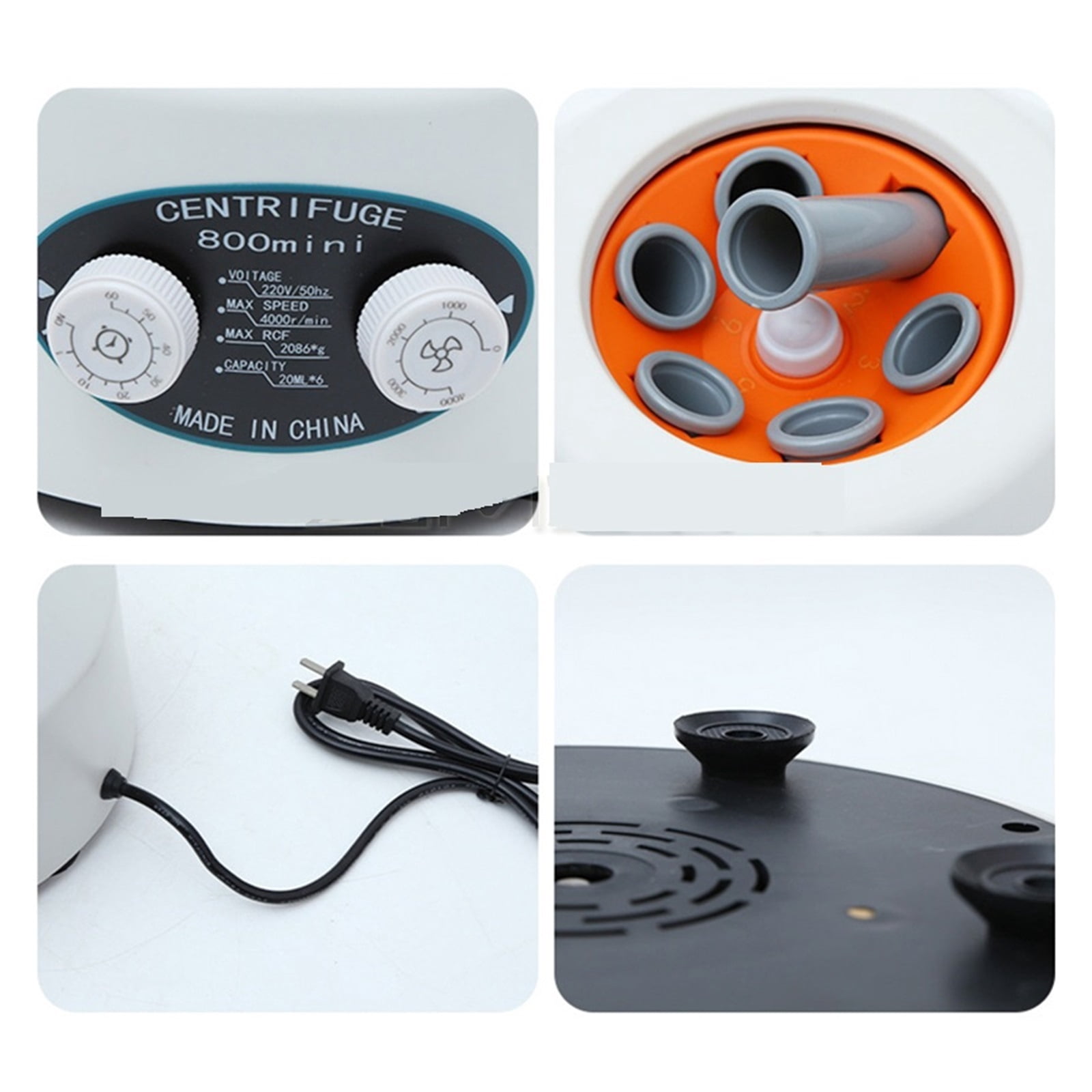 800MINI Electric Blood Centrifuge Laboratory Prp Plasma Centrifuge Machine 15ML*6 Centrifuge Tube 4000rpm