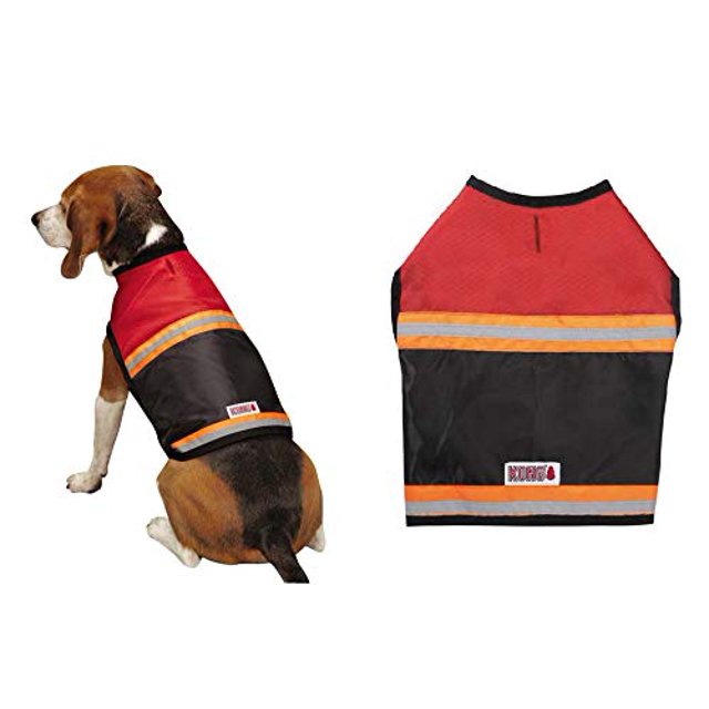 Reflective Dog Safety Vest Red Black Visbile Rugged Outdoor Protection Pick Size (Medium)