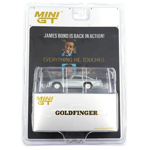 MINI GT 1/64 - ASTON MARTIN DB5 Goldfinger 007 English Blister Packaging 1965