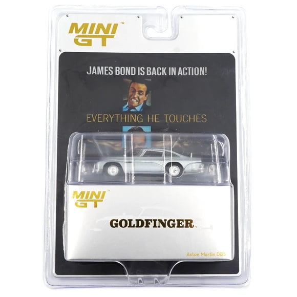 MINI GT 1/64 - ASTON MARTIN DB5 Goldfinger 007 English Blister Packaging 1965