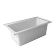 thumbnail image 3 of Fine Fixtures  Tile-In White Fiberglass/Acrylic Soaking Bathtub with Built-in Tile Flange Right Hand Drain 60x30, 3 of 13