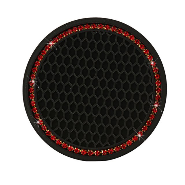 Agiferg Coussin Rond Antidérapant en Caoutchouc pour Gobelet d'Automobile 2 Pcs