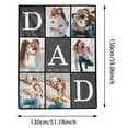 thumbnail image 3 of 3D Printed Custom Photo Flannel Blanket For Father's Day Birthday Anniversary Bedroom, 3 of 9