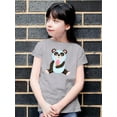 thumbnail image 2 of Panda Eating Ice Cream T-Shirt Juniors -Image by Shutterstock,  Small, 2 of 4