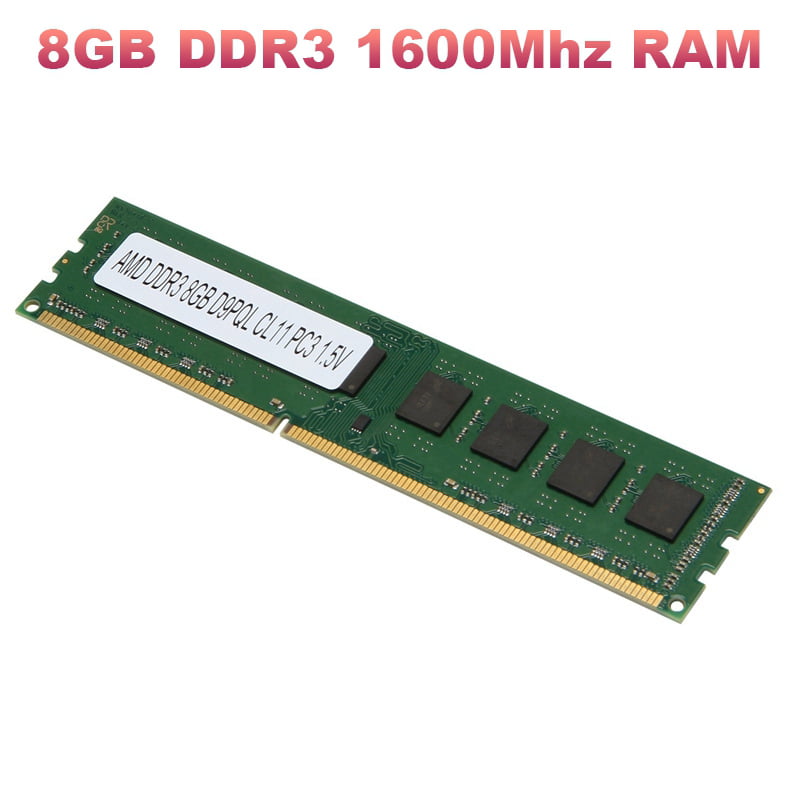 8GB 1600Mhz Memory RAM PC3-12800 1.5V Desktop Memory Pins for AMD Desktop Motherboard - Walmart.com