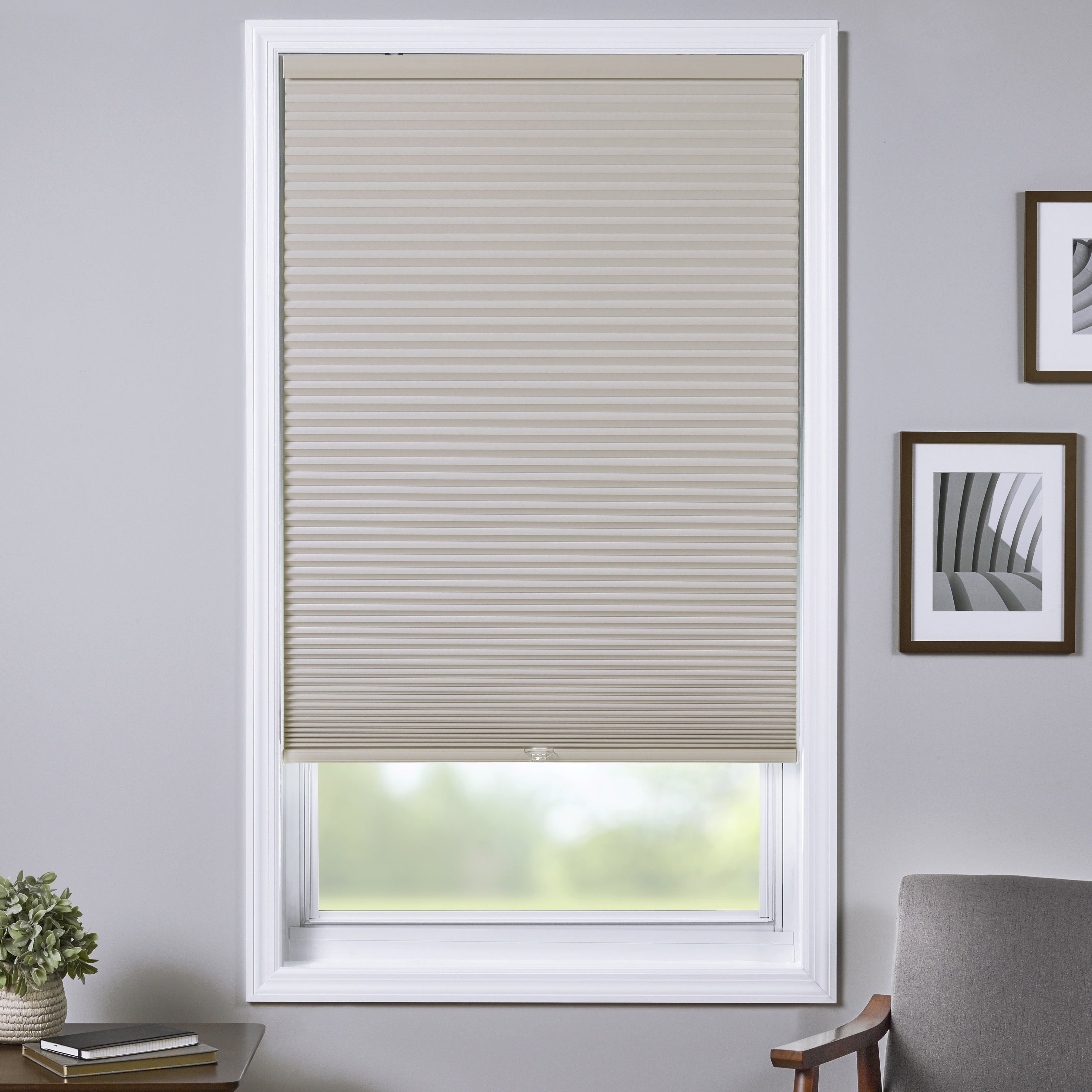 Coverscaped Cellular Shade, Room Darkening Alabaster, 66.5" x 62"