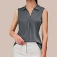 thumbnail image 2 of Women's Solid Color Sleeveless T Shirt Casual Loose Vest Top, 2 of 2