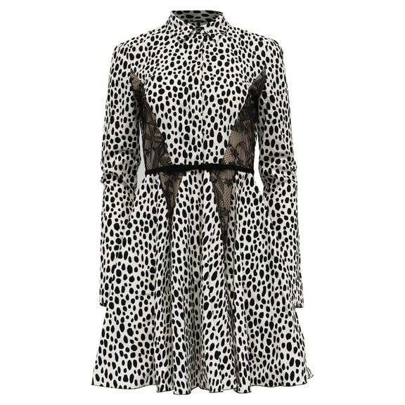 Pre-Owned Giambattista Valli Polka Dot Mini Dress in White and Black Cotton