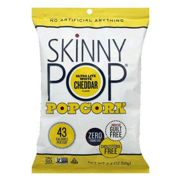Skinny Pop Popcorn White Cheddar Light, 4.4 OZ (Pack of 12) Walmart