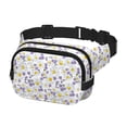 thumbnail image 2 of Zufioo Daisies Flowers Print Square Double Layer Waist Bag, Durable & Stylish Fanny Pack with Zippered Pockets and Adjustable Strap for Outdoor & Daily, 2 of 9
